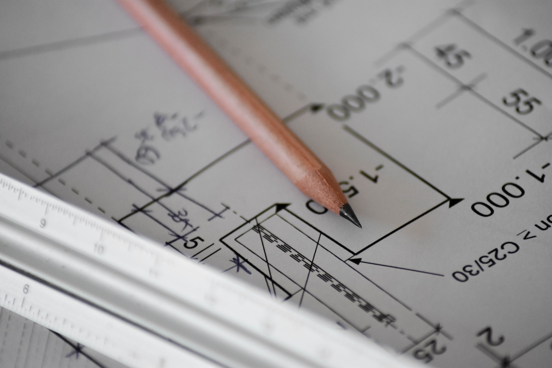 pencil on paper for home inspector map of house